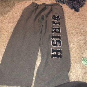 Grey Norte Dame Sweatpants